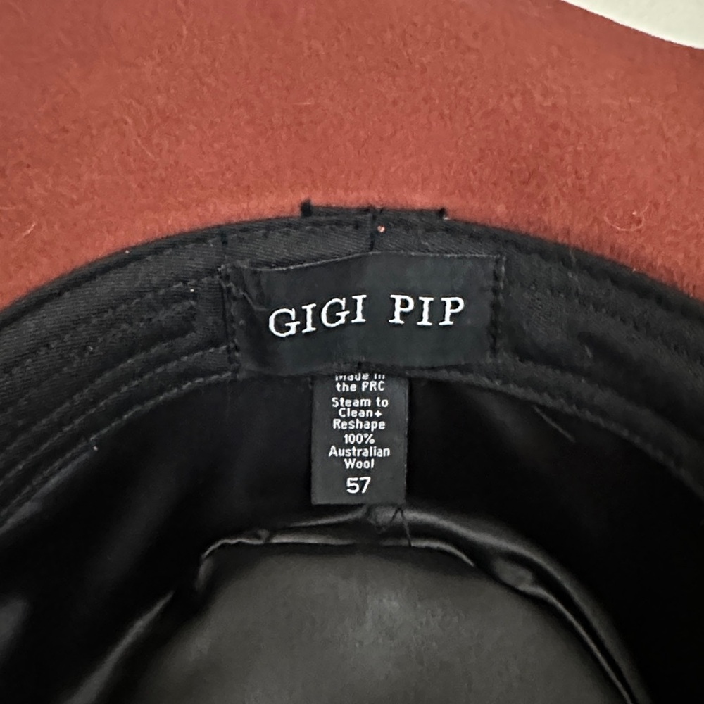 GIGI PIP''s Wren Flat Brim Telescope Crown Hat - Rusty Red - Picture 6 of 6